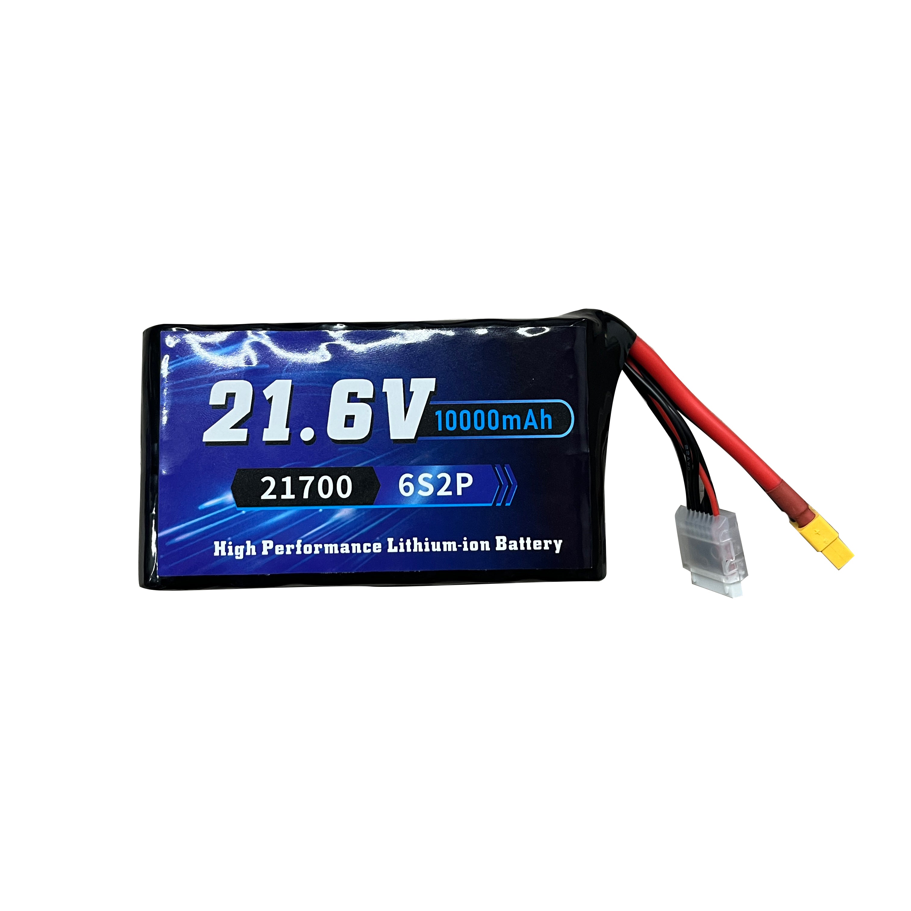 E-Bike Lithium-Ion Battery Pack 22.2v/25.2v/18v 8000mAh 21700 6S2P 10c High-Rate Drone Lithium Battery Pack XT60/XT90/T(副本)