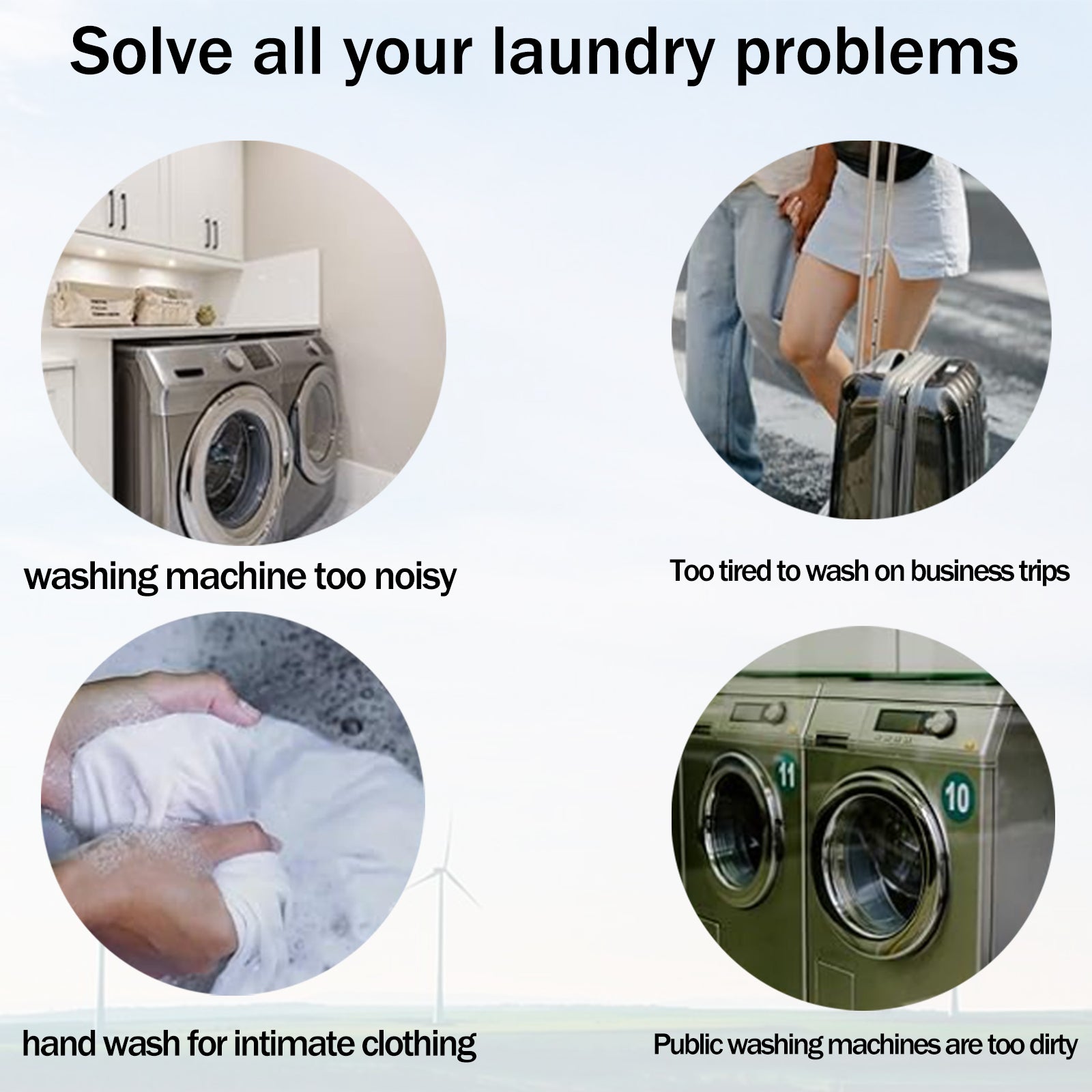Mini washing machine smart wireless portable