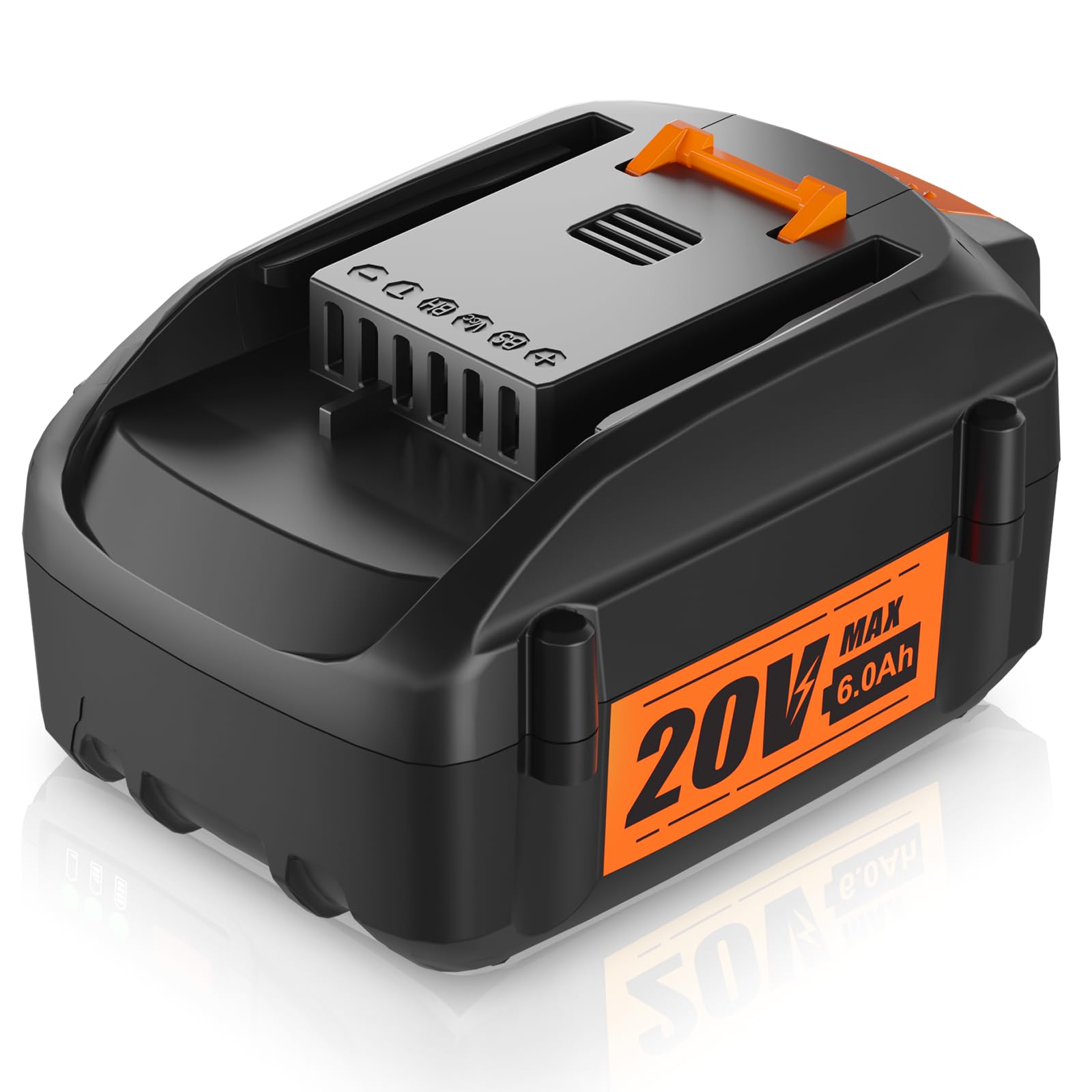 2Pack WINUNIK WA3520 20V 6.0Ah Replacement for Worx 20V Battery WA3520 WA3525 WG151s WG155s WG251s WG255s, WG540s, WG545s, WG890, WG891 Worx 20Volt Lithium ion Cordless Power Tools