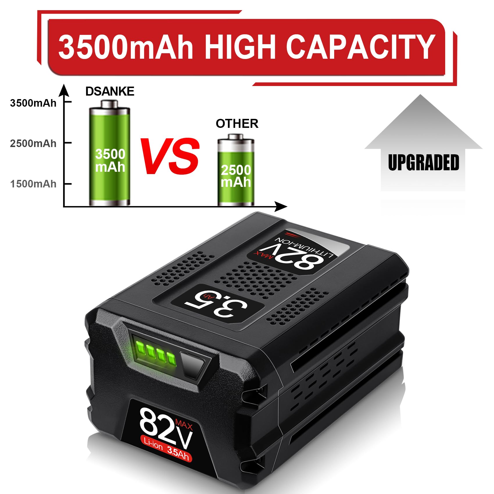 WINUNIK 82V 3.5Ah Lithium-ion Battery for Briggs & Stratton Snapper XD 82V Battery Compatible with Snapper XD Cordless Electric Tools-BSB2AH82 BSB3AH82 BSB4AH82 BSB5AH82 1760514