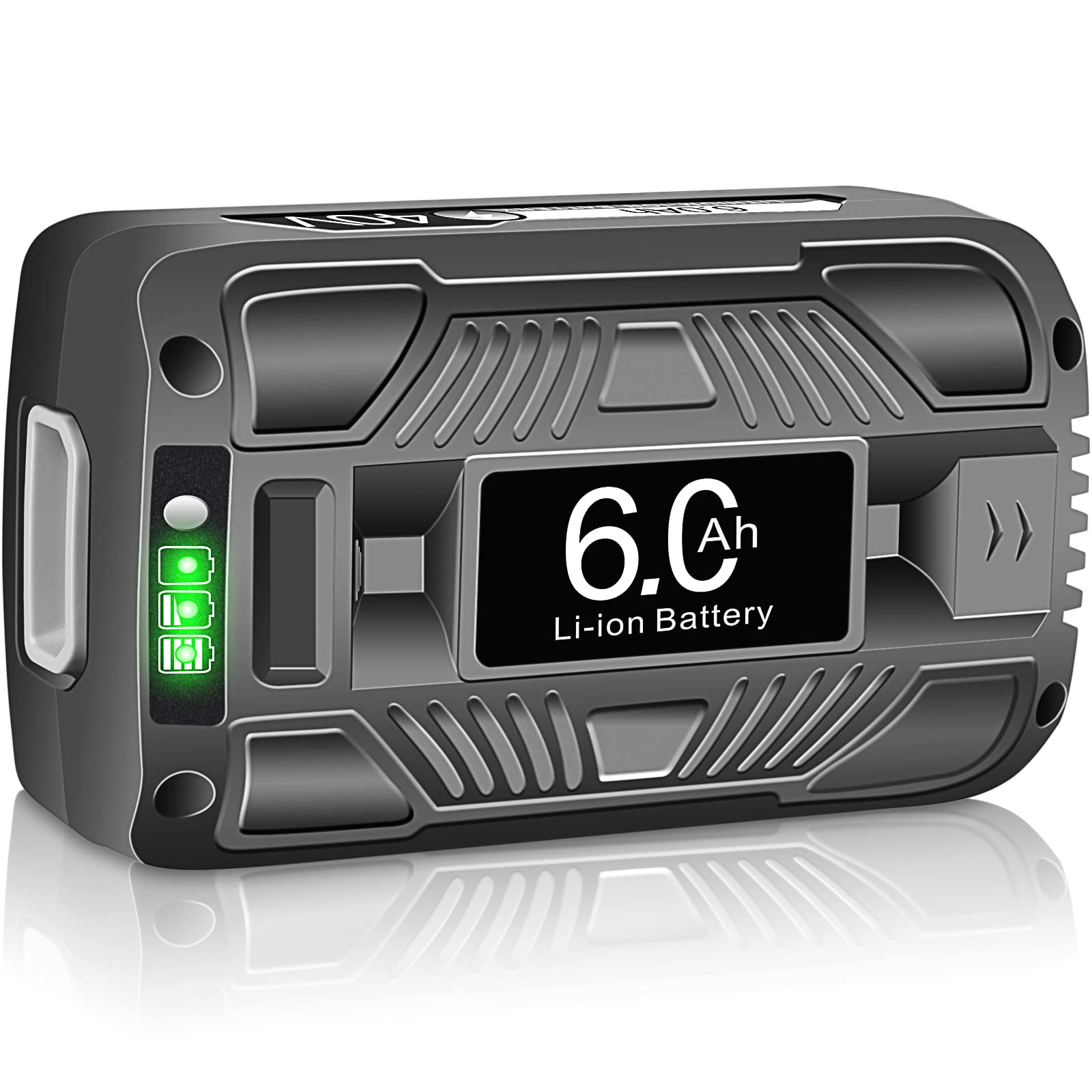 WINUNIK 40V 6.0Ah iBAT40XRP Replacement for Snow Joe + Sun Joe 40 Volt Batteries iBAT40 iBAT40XRP iBAT40XR-RM iBAT40-RM Battery Compatible with Snow Joe Battery 40V Snow Blower and Sun Joe Wireless iON