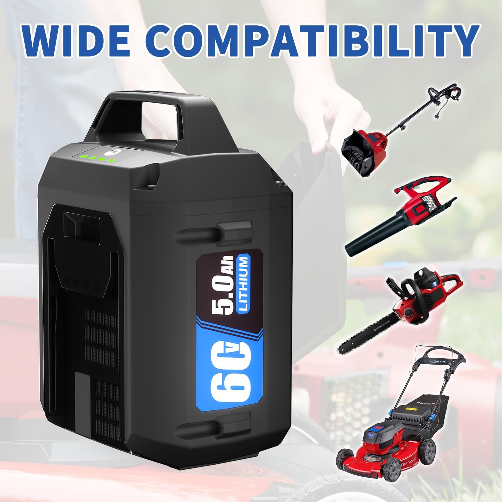 WINUNIK 60V 5.0Ah Lithium Ion Replacement Batteries for Toro 60V Battery Compatible with 88620 88675 L108 L324 L135 Li-ion Battery Flex-Force Power Tool System