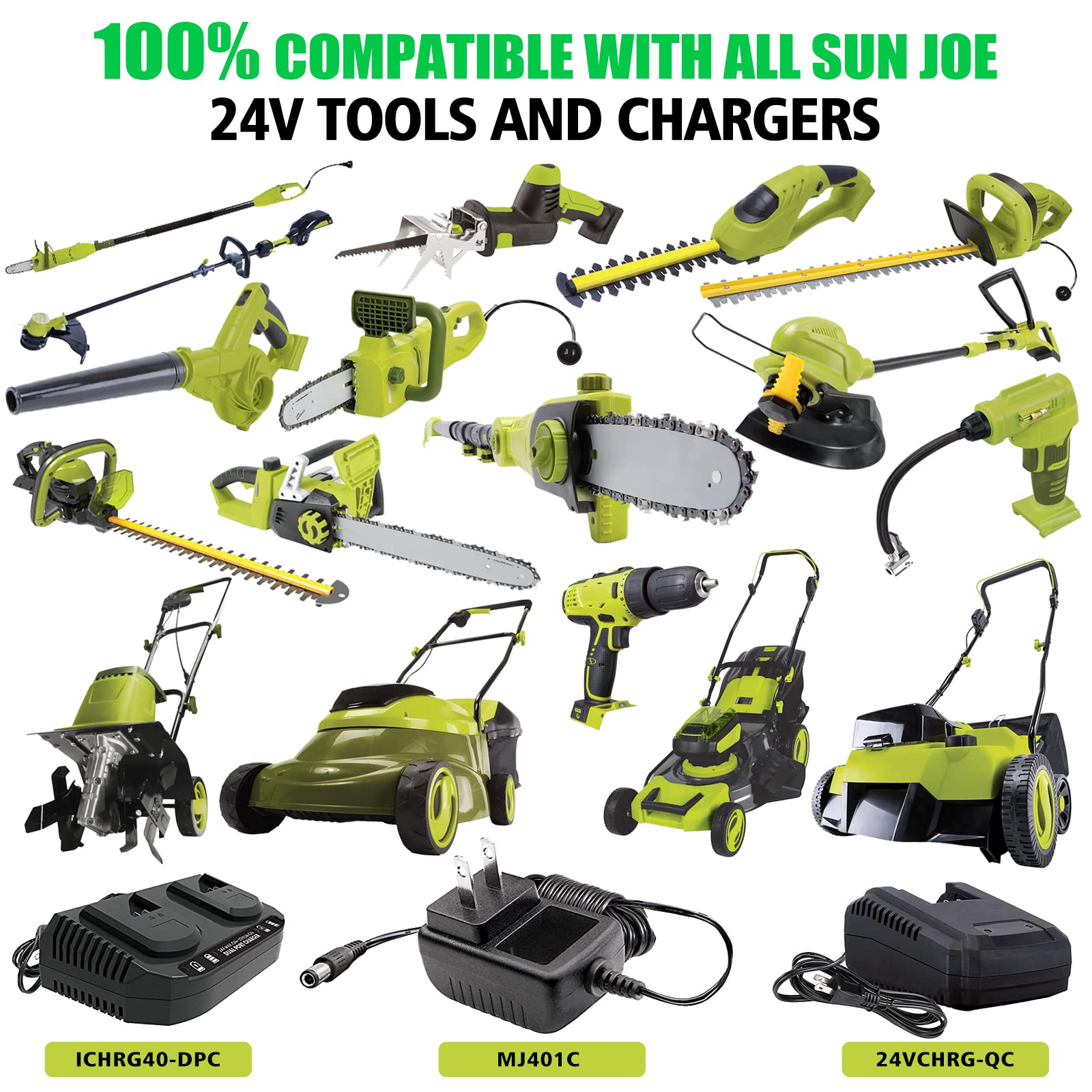 WINUNIK 6.0Ah 24VBAT-LTE Replacement Lithium Ion Battery for Snow Joe and Sun Joe 24V Battery Compatible with Snow Joe&Sun Joe 24BAT-LTX 24VBAT-LTW 24VBAT-LTE 24VBAT-LT 24VBAT 24VBAT-XR