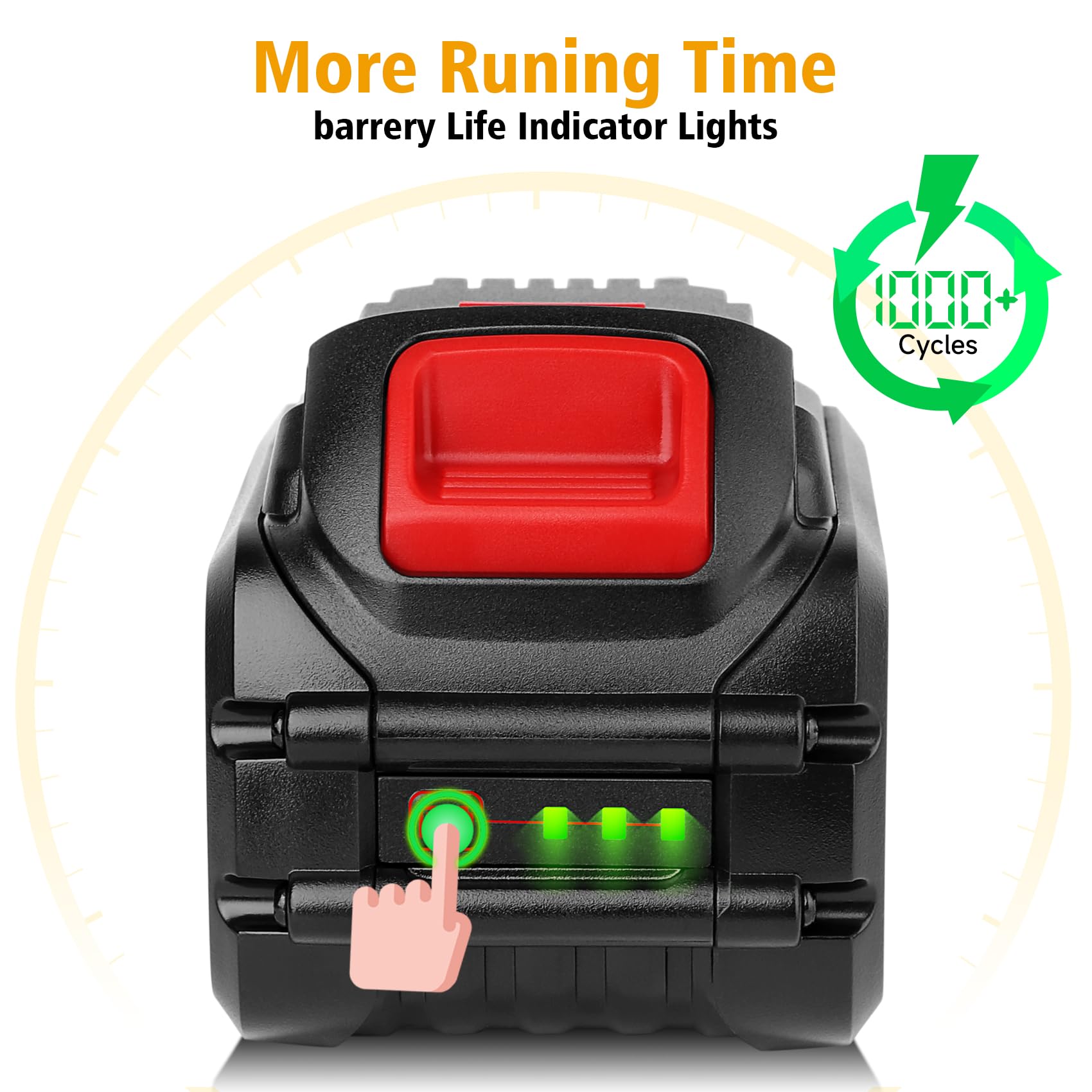 【Enhanced】WINUNIK 9.0Ah 20V/60V MAX Lithium Battery for DeWalt 60V Battery Cordless Tools – High-Capacity Replacement for DCB606, DCB612, DCB204, DCB206, Flexvolt Power System