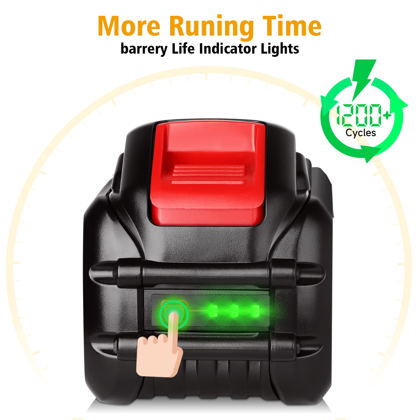 WINUNIK DCB612 12.0Ah 20V/60V Replacement Battery for DeWalt 60V Flexvolt Battery DCB606 DCB612 DCB606-2 DCB609 DCB609-2 DCB204 DCB206 20V/60V/120V MAX Cordless Power Tools