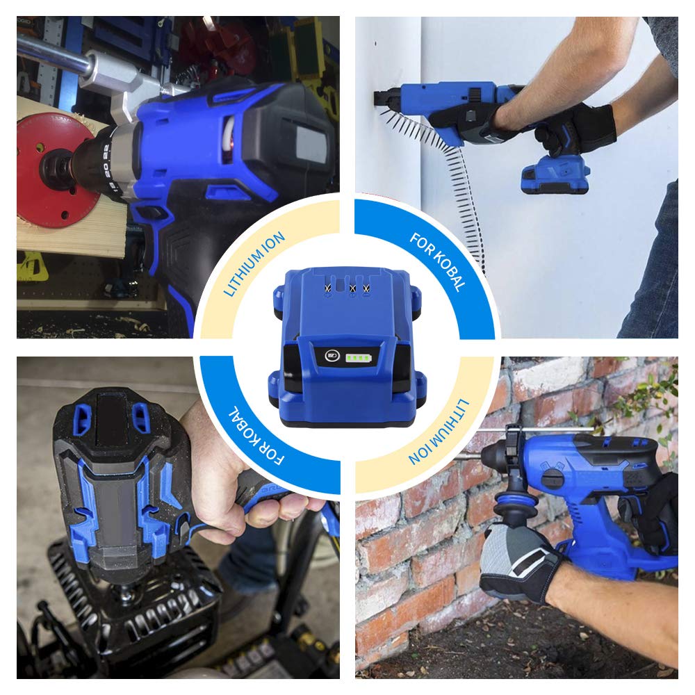 WINUNIK 24V 3000mAh Lithium-ion Battery for Kobalt 24V Max KB624-03 KB524-03 KB424-03 KB224-03 KB124-03 0673802 1051230 Lithium Ion Cordless Tools BatteryăNOT Fit Snow Joe &Sun Joe 24V Toolsă