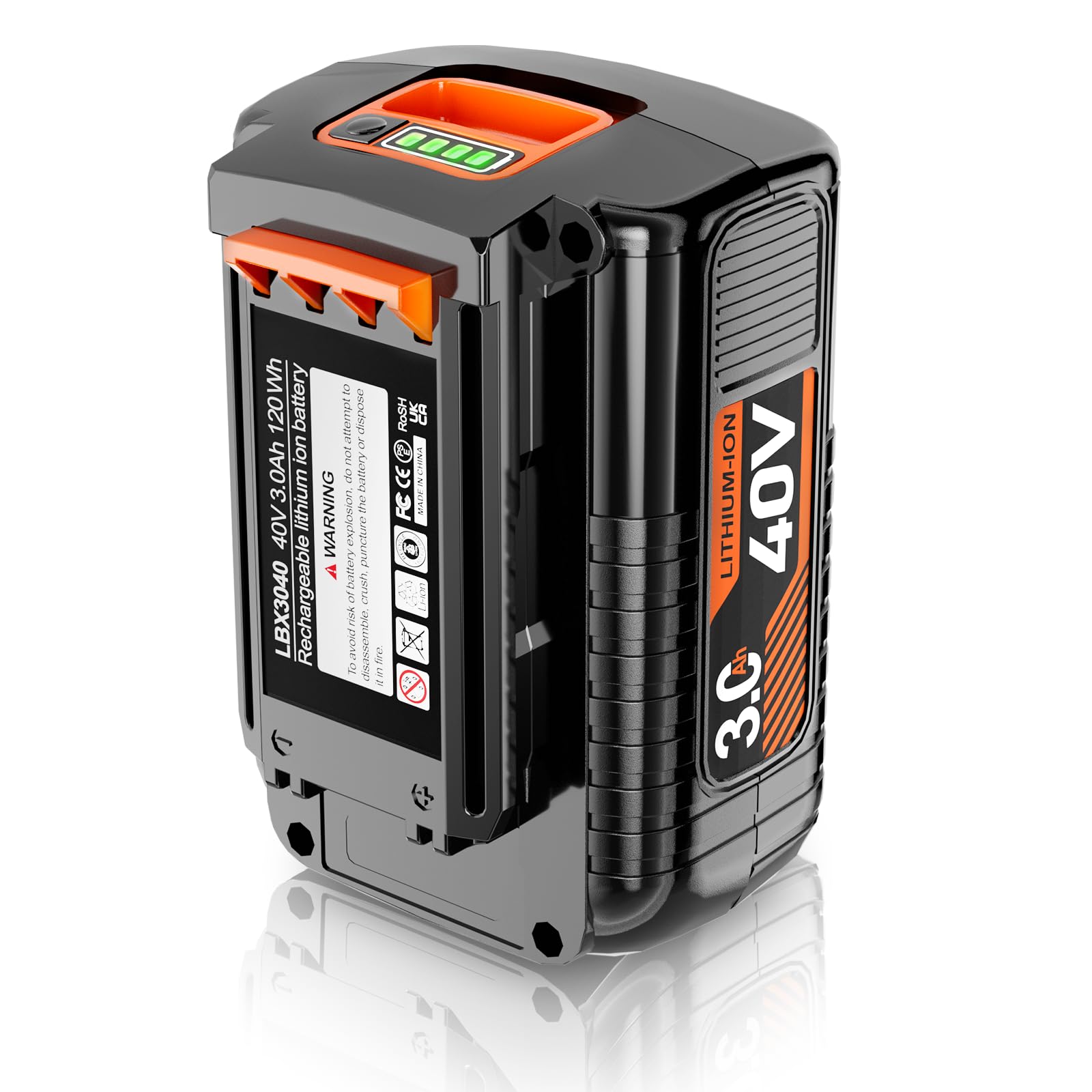 WINUNIK 40V 3.0Ah Replacement for Black and Decker 40V Battery LBX2040 LBXR36 LBXR2036 LST540 LCS1240 LBX1540 LST136W Black+Decker 40-Volt Lithium Battery