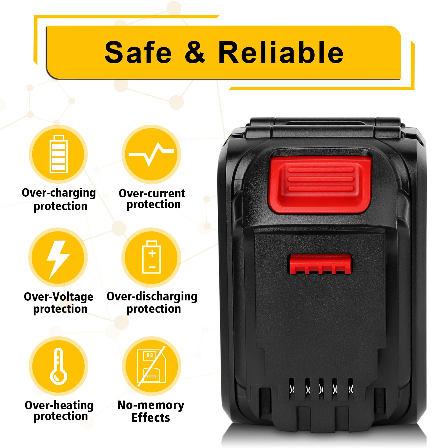 【Enhanced】WINUNIK 9.0Ah 20V/60V MAX Lithium Battery for DeWalt 60V Battery Cordless Tools – High-Capacity Replacement for DCB606, DCB612, DCB204, DCB206, Flexvolt Power System