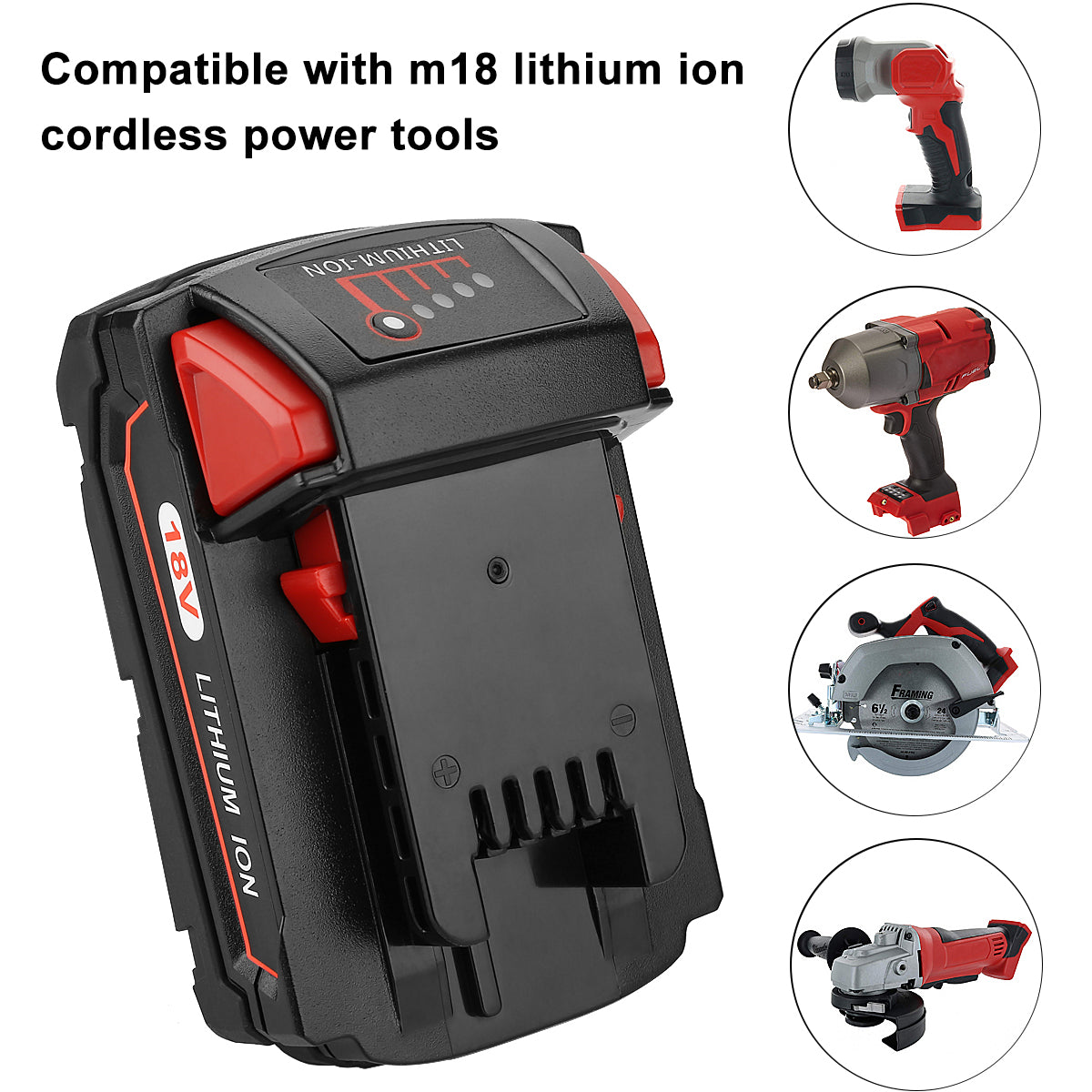 18V 2.0Ah Li-ion Battery Rechargeable For Milwaukee 18V Power tool batteries