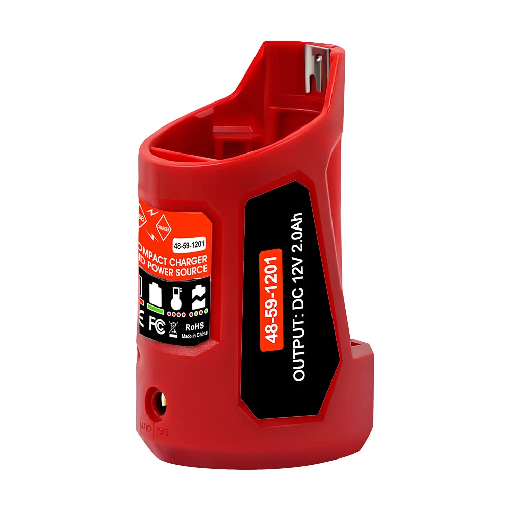 WINUNIK USB Power Source for Milwaukee M12 48-59-1201 49-24-2310 USB Charging Adapter 10.8V/12V Heated Jacket Power Source Li-ion Battery Power Source