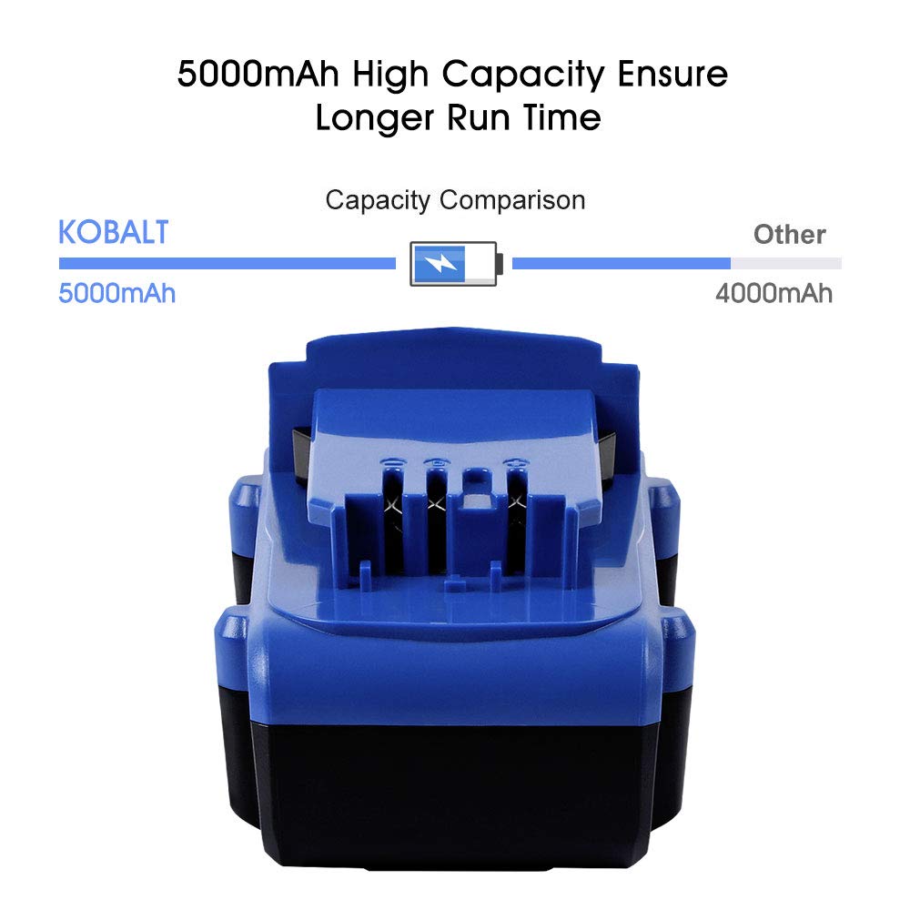2PACK WINUNIK 24V 6000mAh Lithium-ion Battery for Kobalt 24V Max KB624-03 KB524-03 KB424-03 KB224-03 KB124-03 0673802 1051230 Lithium Ion Cordless Tools Battery【NOT Fit Snow Joe &Sun Joe 24V Tools】