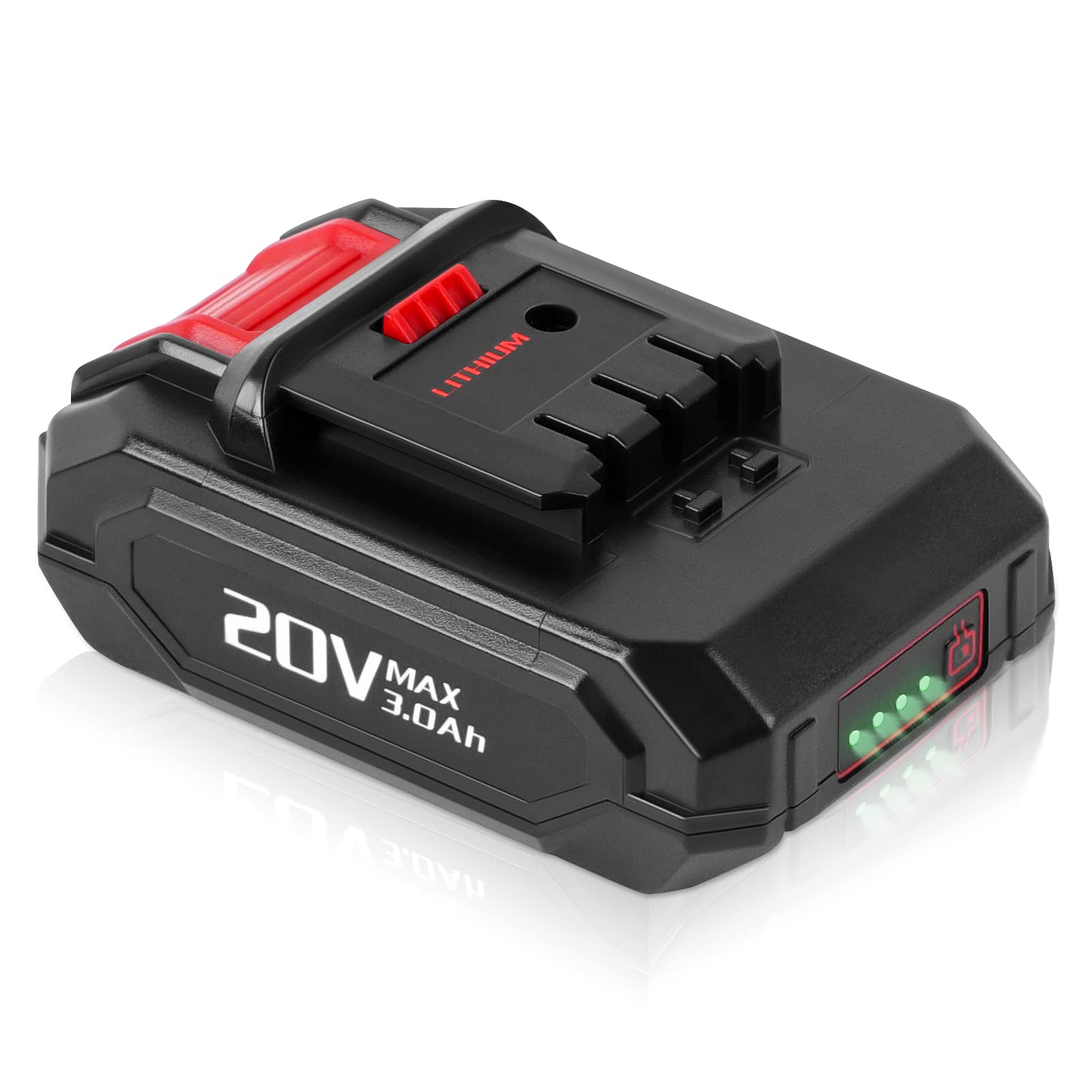 WINUNIK 20V 3.0Ah Lithium-Ion Battery Replace for KIMO 20V Battery,Compatible with KIMO 20V Drill Driver, Leaf Blower, Angle Grinder, Reciprocating Saw, Oscillating Tool, Brad Nailer,Fast Charge