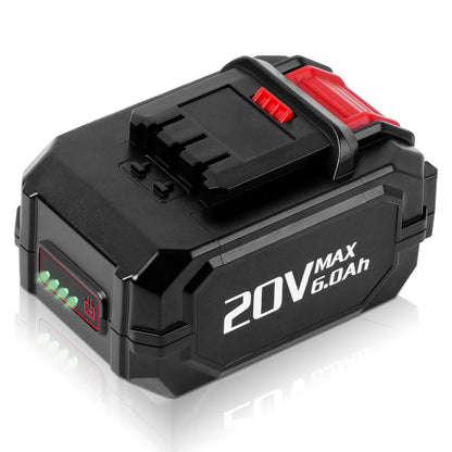 WINUNIK 20V 6.0Ah Lithium-Ion Battery Replace for KIMO 20V Battery, Compatible with KIMO 20V Drill Driver, Leaf Blower, Angle Grinder, Reciprocating Saw, Oscillating Tool, Brad Nailer,Fast Charge