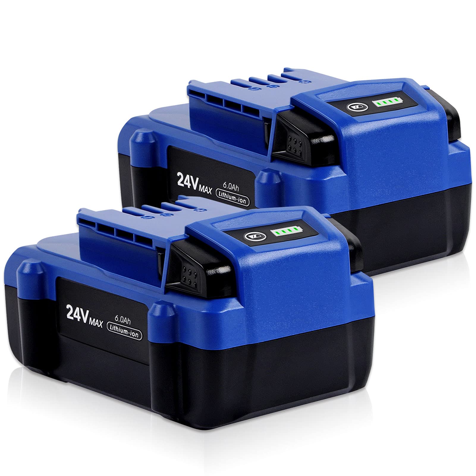2PACK WINUNIK 24V 6000mAh Lithium-ion Battery for Kobalt 24V Max KB624-03 KB524-03 KB424-03 KB224-03 KB124-03 0673802 1051230 Lithium Ion Cordless Tools Battery【NOT Fit Snow Joe &Sun Joe 24V Tools】