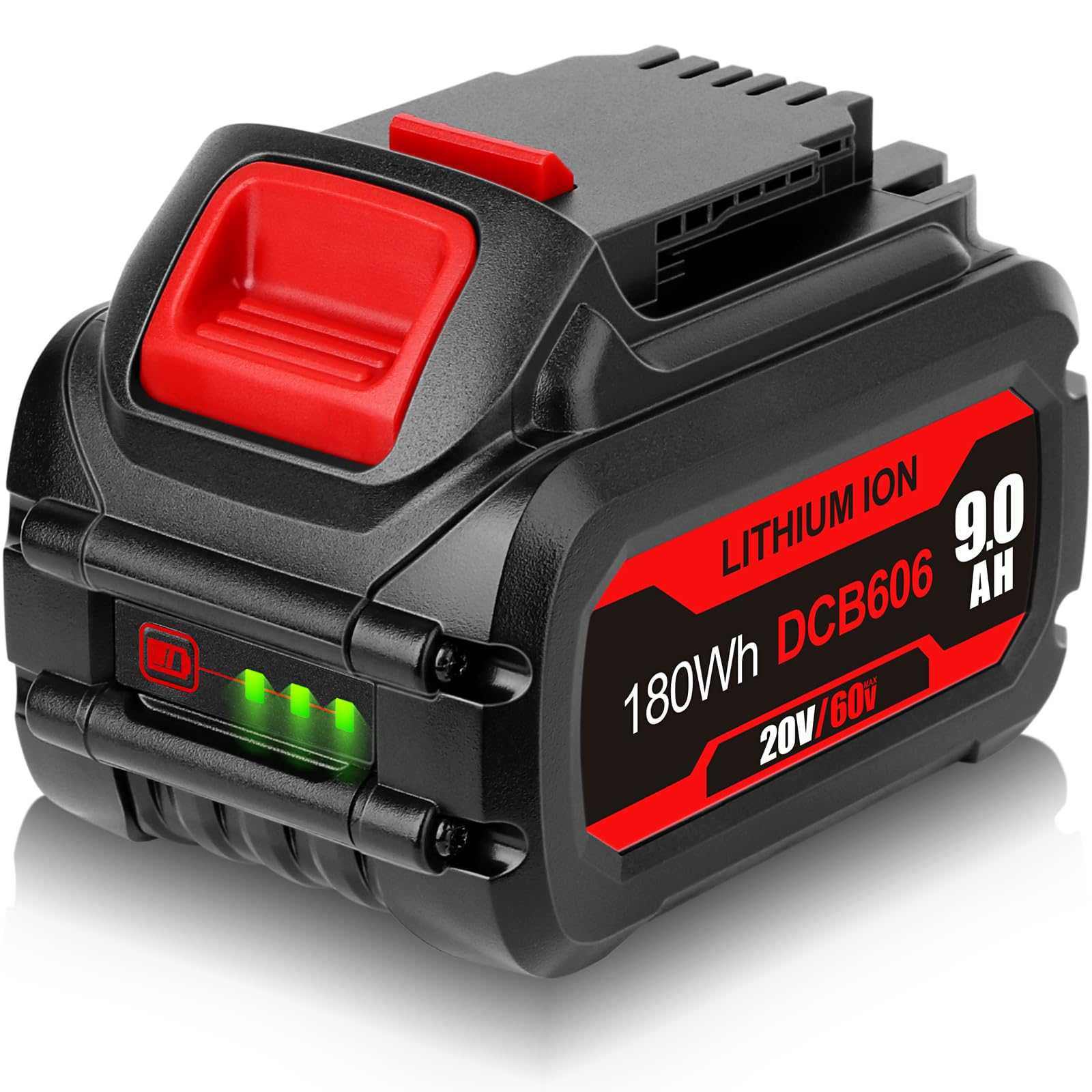 【Enhanced】WINUNIK 9.0Ah 20V/60V MAX Lithium Battery for DeWalt 60V Battery Cordless Tools – High-Capacity Replacement for DCB606, DCB612, DCB204, DCB206, Flexvolt Power System