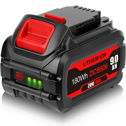 【Enhanced】WINUNIK 9.0Ah 20V/60V MAX Lithium Battery for DeWalt 60V Battery Cordless Tools – High-Capacity Replacement for DCB606, DCB612, DCB204, DCB206, Flexvolt Power System