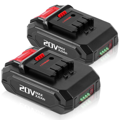 2Pack WINUNIK 20V 3.0Ah Lithium-Ion Battery Replace for KIMO 20V Battery, Compatible with KIMO 20V Drill Driver, Leaf Blower, Angle Grinder, Reciprocating Saw, Oscillating Tool, Brad Nailer,Fast Charge