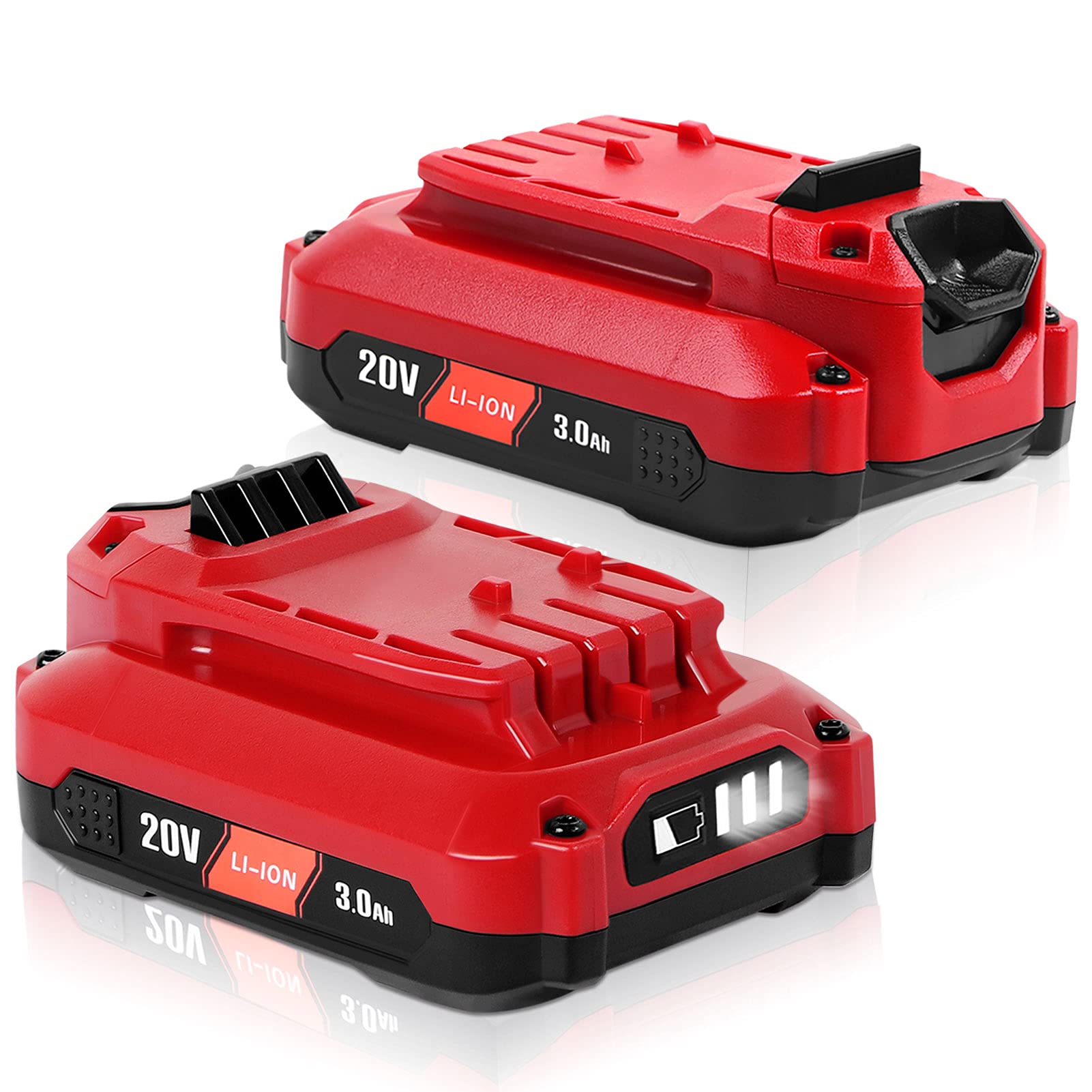 2Pack WINUNIK CMCB204 3.0Ah 20V Lithium-ion Battery Replacement for Craftsman V20 Batteries CMCB204 CMCB204-2 CMCB202 CMCB202-2 CMCB201 Craftsman V20 Battery(ONLY BE Used in Tools UP to 400W)