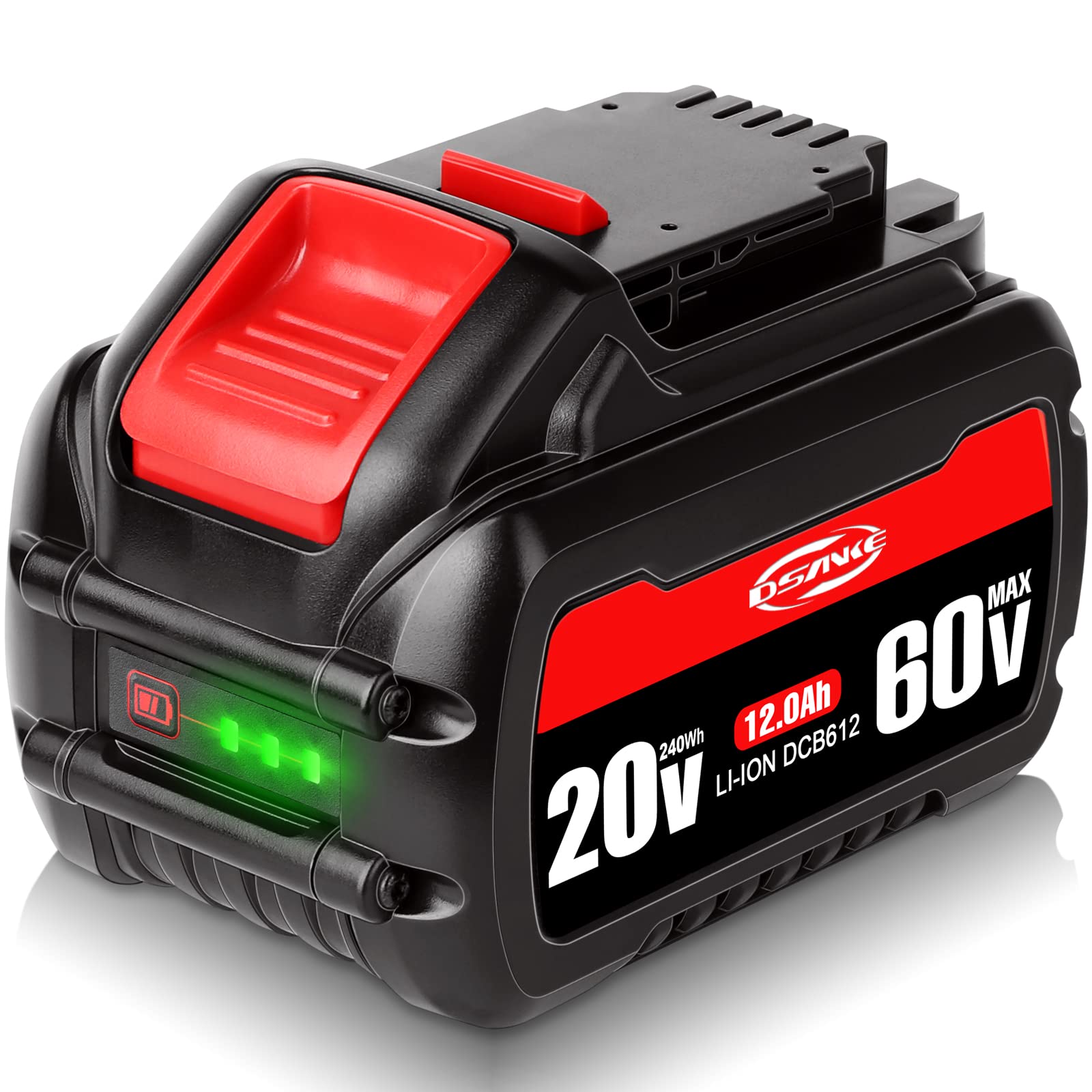 WINUNIK DCB612 12.0Ah 20V/60V Replacement Battery for DeWalt 60V Flexvolt Battery DCB606 DCB612 DCB606-2 DCB609 DCB609-2 DCB204 DCB206 20V/60V/120V MAX Cordless Power Tools