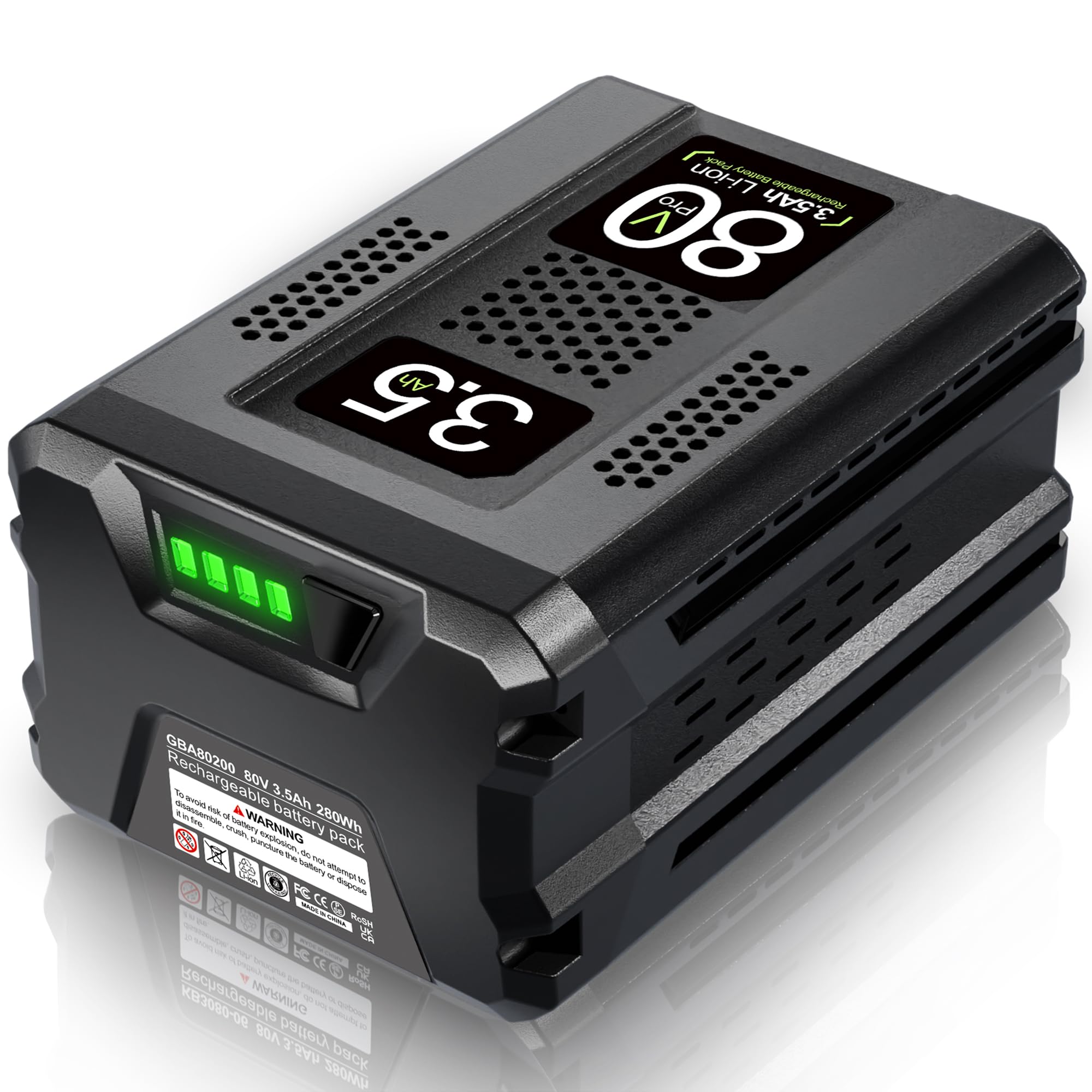WINUNIK GBA80200 80V 3.5Ah for Greenworks 80V Battery Compatible with Greenworks PRO 80V Lithium Ion Battery GBA80200 GBA80250 GBA80400 GBA80500 High Capacity Rechargeable Lithium Ion Battery