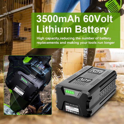 WINUNIK 60V 3.5Ah Lithium Ion Replacement Battery for Greenworks Pro 60V Battery LB60A03 LB60A02 LB60A00 Compatible with Greenworks 60V Cordless Power Tool Batteries