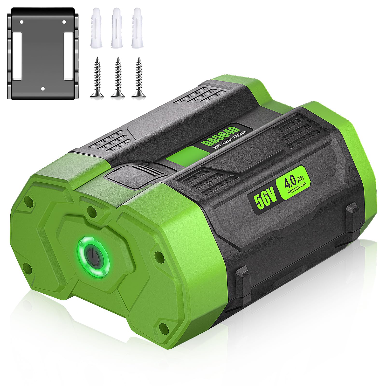 WINUNIK 56V 4.0Ah Replacement for EGO 56V Battery BA2800 BA2800T BA4200 BA1400 Compatible with ST1502LB CS1604 LB4800 LB6504 LB5804 HT2400 56V Power Tools,for EGO 56V Power+ Battery