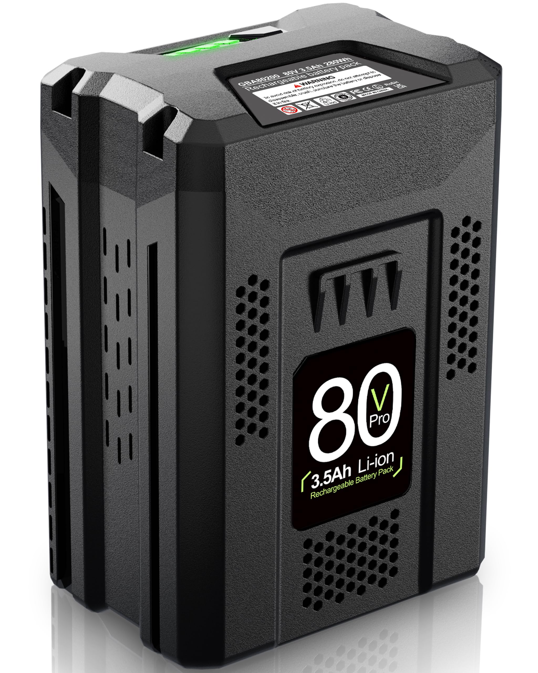 Upgrade【80V 3.5Ah Real Capacity Battery for Greenworks 80V Battery】 GBA80200 GBA80250 GBA80400 GBA80500, High Capacity Rechargeable Lithium Ion Battery for Greenworks 80V Cordless Power Tools