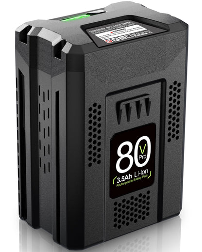 Upgrade【80V 3.5Ah Real Capacity Battery for Greenworks 80V Battery】 GBA80200 GBA80250 GBA80400 GBA80500, High Capacity Rechargeable Lithium Ion Battery for Greenworks 80V Cordless Power Tools