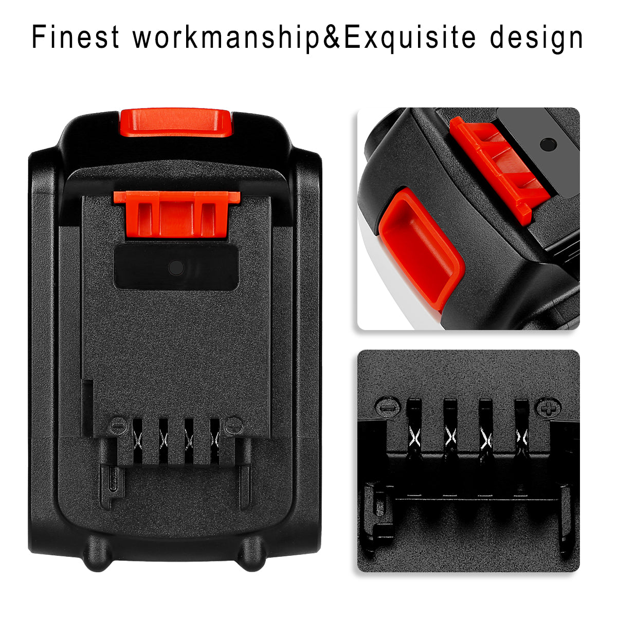 20v Max 3600mAh Replace Battery（2 packs）For Black & Decker 20V Power tool batteries