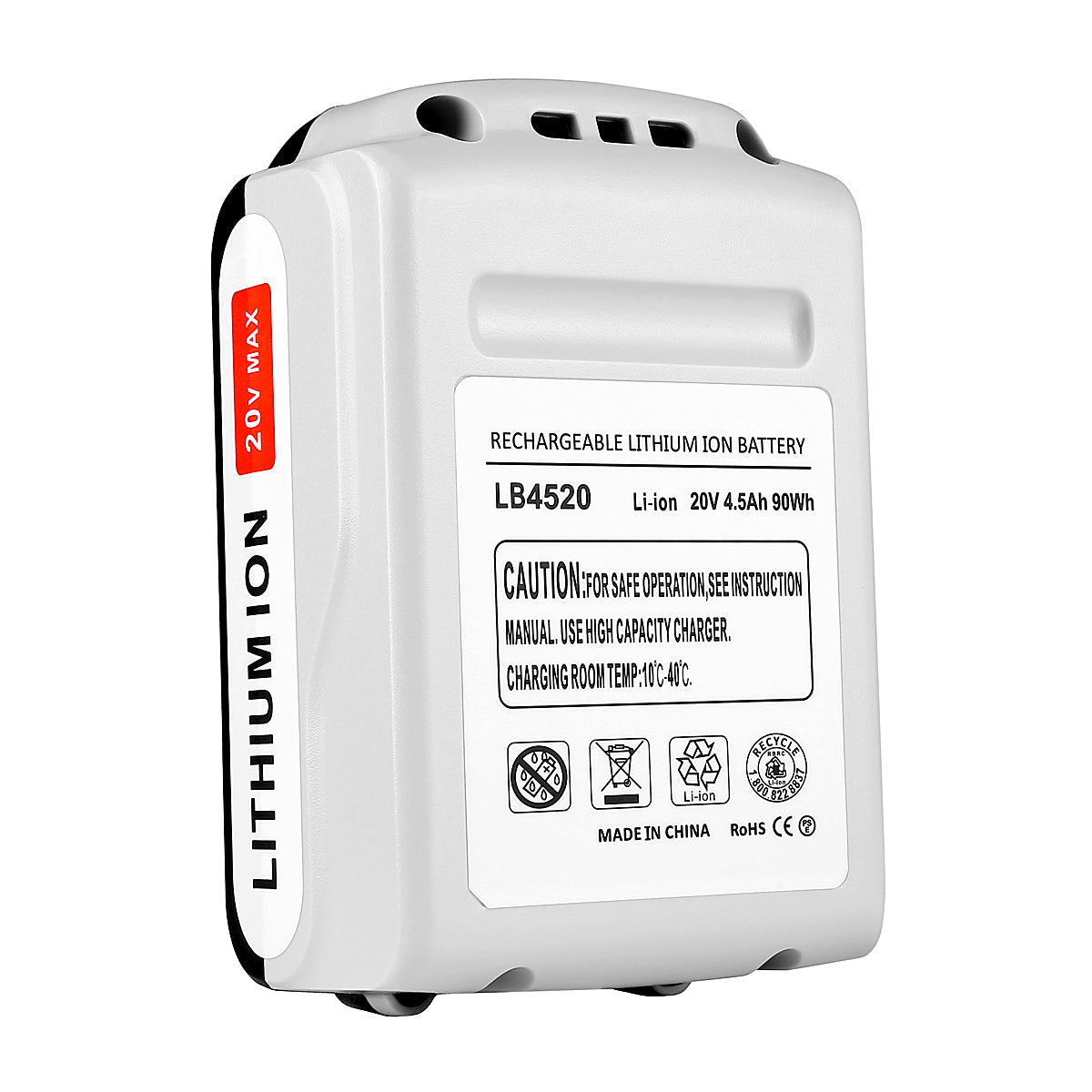 20v Max 3600mAh Replace Battery（2 packs）For Black & Decker 20V Power tool batteries