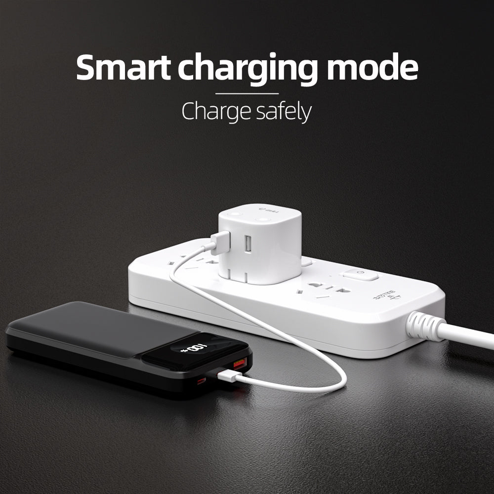10000mAh Portable Charger with Built in Cables